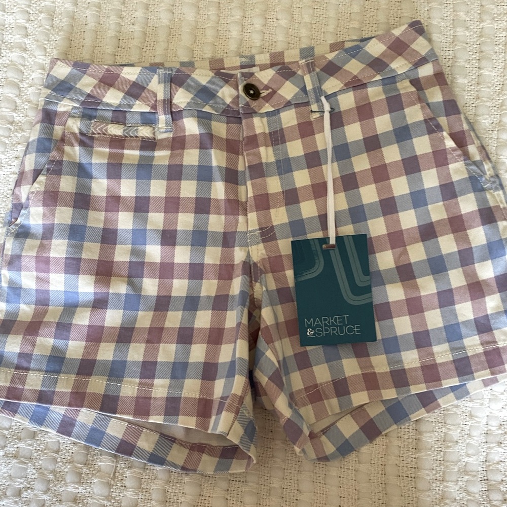 Market and Spruce Checked Shorts
